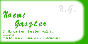 noemi gaszler business card